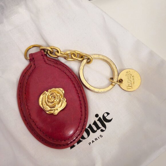 Rouje Leather Pocket Mirror Key Charm - Picture 5 of 5